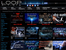 Tablet Screenshot of loopartists.com